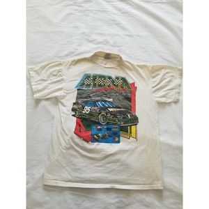 Vintage Nascar MBNA 90s Racing Single Stitch T Shirt L Tultex Race Car